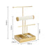 Gold 3-Tier Jewelry Display with Bracelet Holder