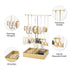 Gold 3-Tier Jewelry Display with Bracelet Holder