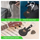 Guitar-Shaped Keychain Holder with Wooden Pick (3pcs)