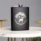 Stainless Steel Black Hip Flask (8oz)