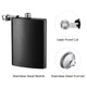 Stainless Steel Black Hip Flask (8oz)