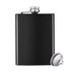 Stainless Steel Black Hip Flask (8oz)