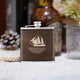 Laserable PU Stainless Steel Hip Flask (6oz)