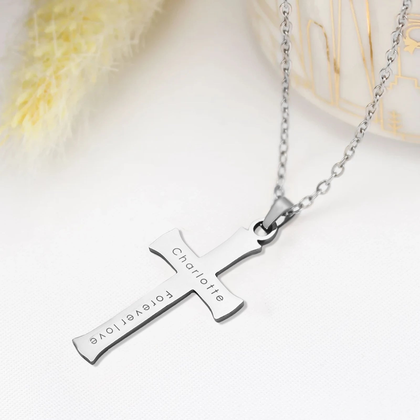 Stainless Steel Cross Pendant (10pcs)