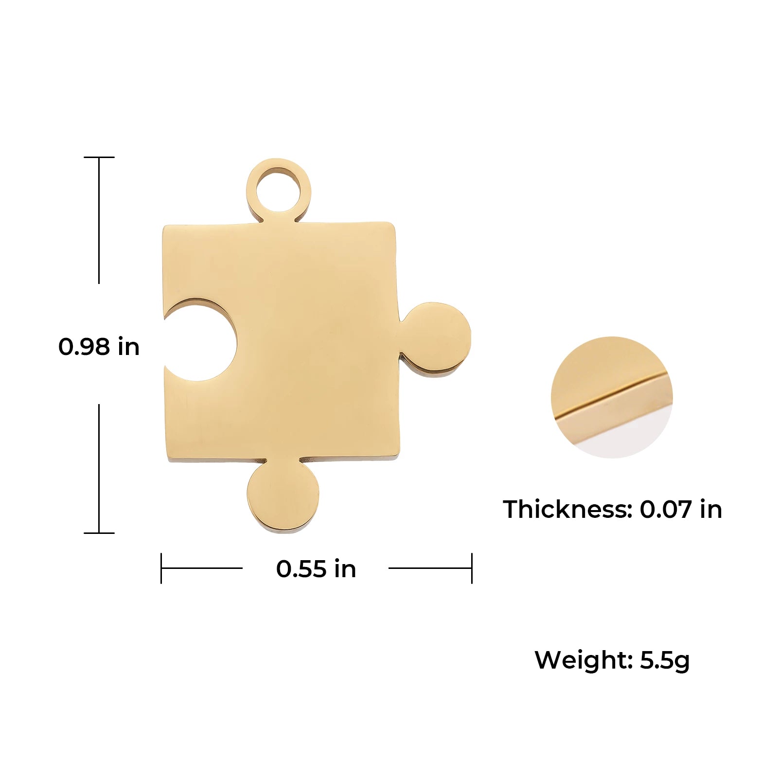 Stainless Steel Puzzle Pendant (30pcs)