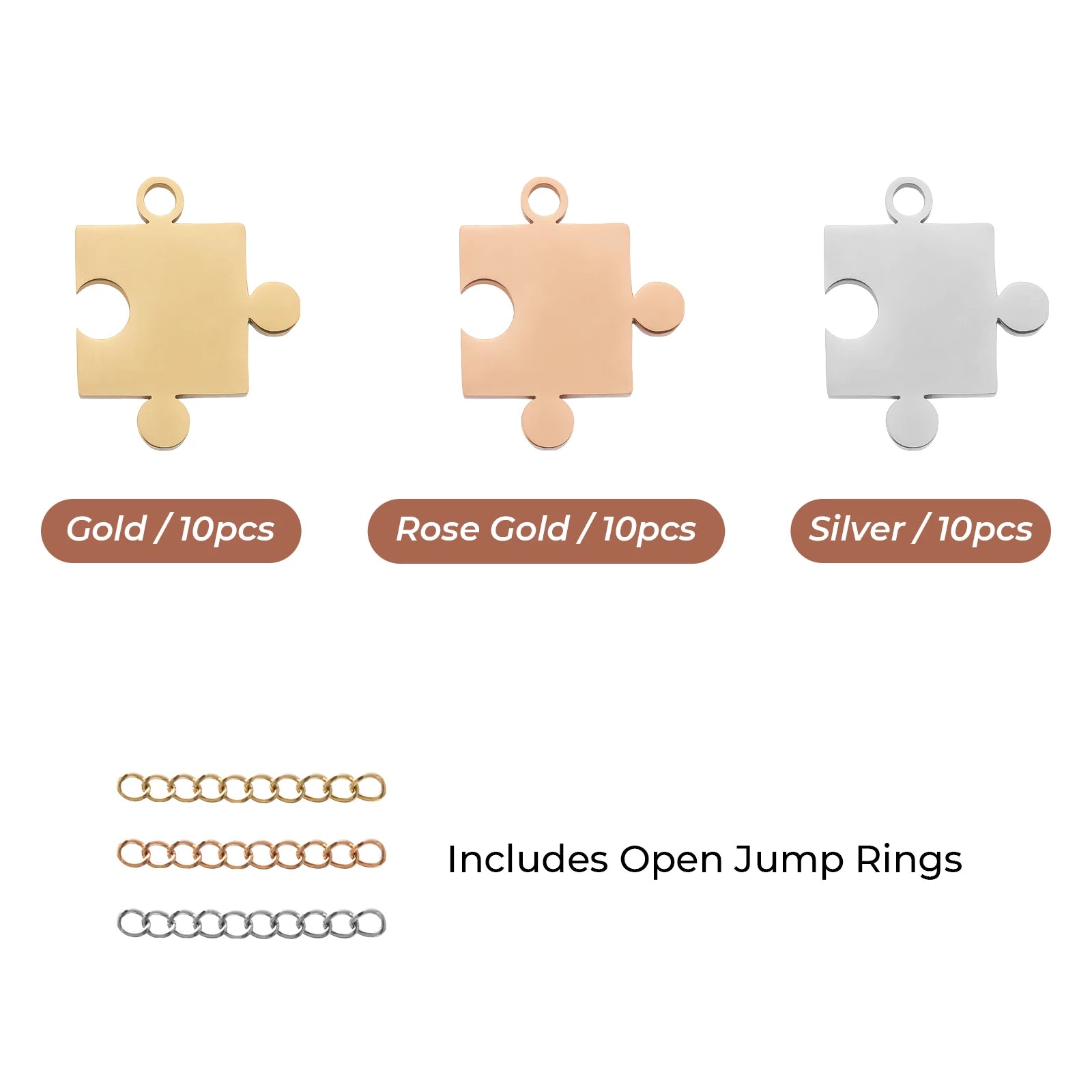 Stainless Steel Puzzle Pendant (30pcs)