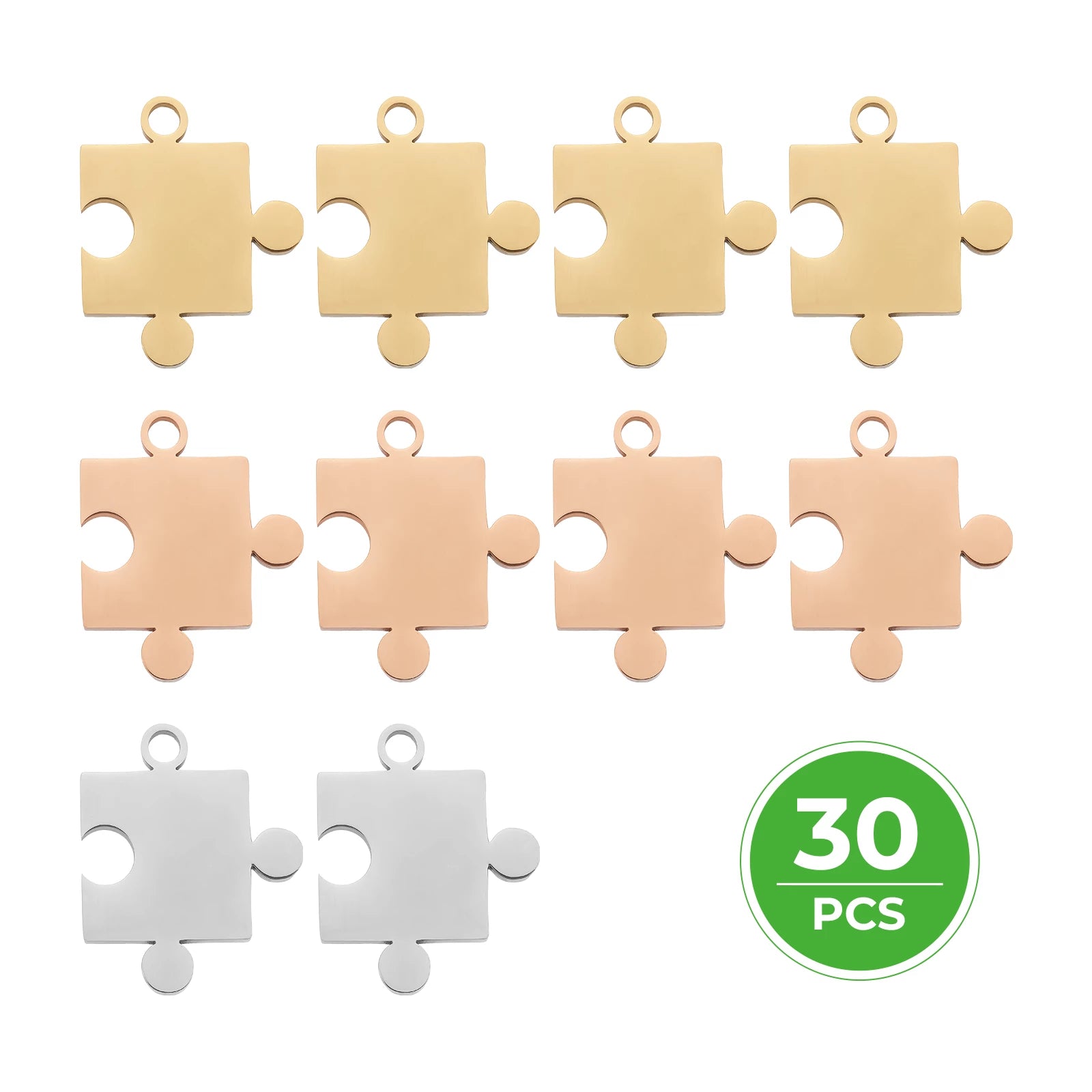 Stainless Steel Puzzle Pendant (30pcs)