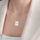 Stainless Steel Silver Rectangle Pendant (10pcs)