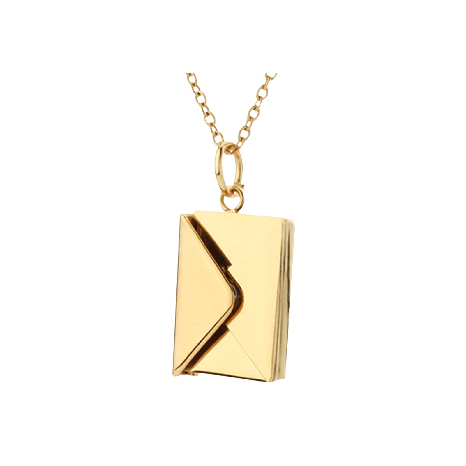 Gold Stainless Steel Envelope Necklace (3pcs)