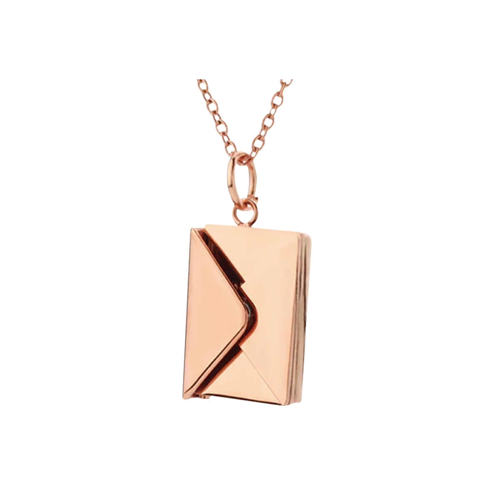 Rose Gold Stainless Steel Envelope Necklace (3pcs)