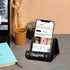 Black to Silver Laserable PU Leather Phone Holder (1pcs)