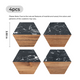 Hexagon Black Marble and Wood Coasters (4pcs)