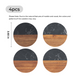 Marble and Wood Coasters (4pcs)