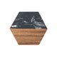 Hexagon Black Marble and Wood Coasters (4pcs)