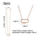 Rose Gold Stainless Steel Carabiner Necklace (3pcs)