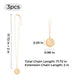 Gold Stainless Steel Spinner Pendant Necklace (3pcs)