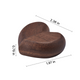 Black Walnut Wood Heart-Shaped Ring Box