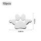 Stainless Steel Dog Paw Hang Pendant (10pcs)