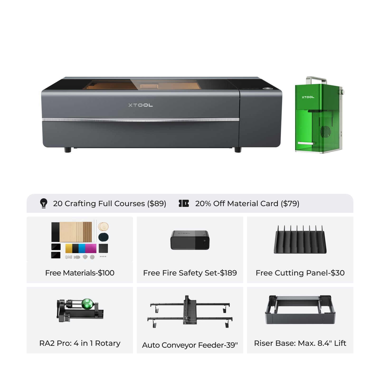 xTool P2 55W Desktop CO2 Laser Cutter