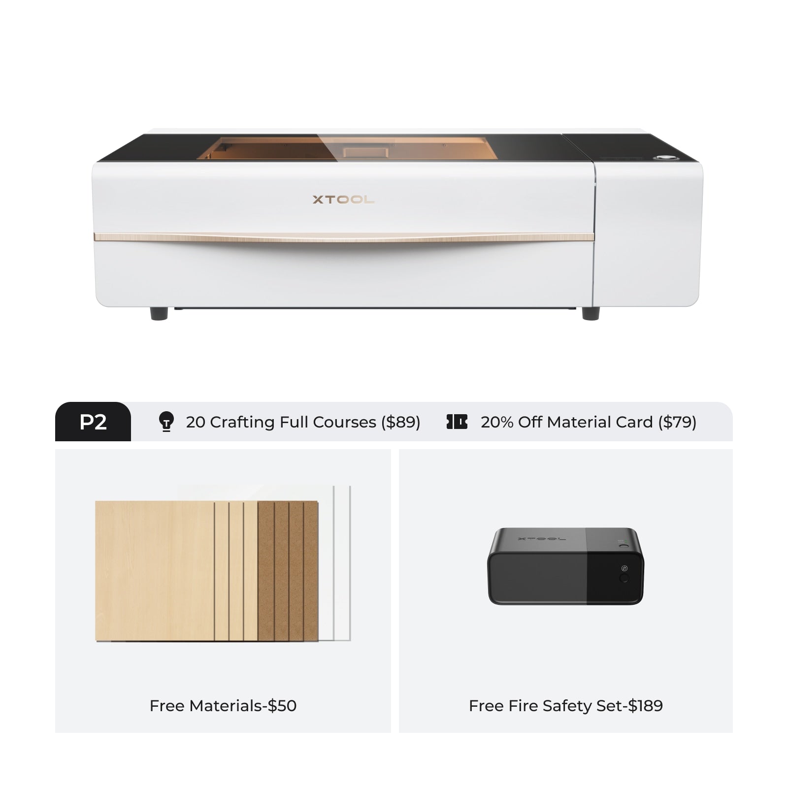 xTool P2 & P2S 55W Desktop CO2 Laser Cutter