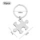 Stainless Steel Jigsaw Keychain (10pcs)