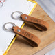 Brown Genuine Leather Slim Keychain (10pcs)