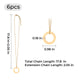 Gold Stainless Steel Hoop Necklace (6pcs)