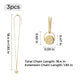 Gold Stainless Steel Spinner Necklace (3pcs)