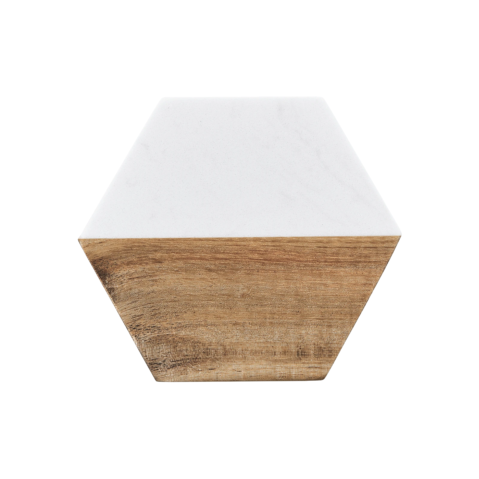 Xtool hexagon white marble and wood coasters