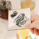 Marble to Black Laserable PU Bottle Opener Coasters (2pcs)