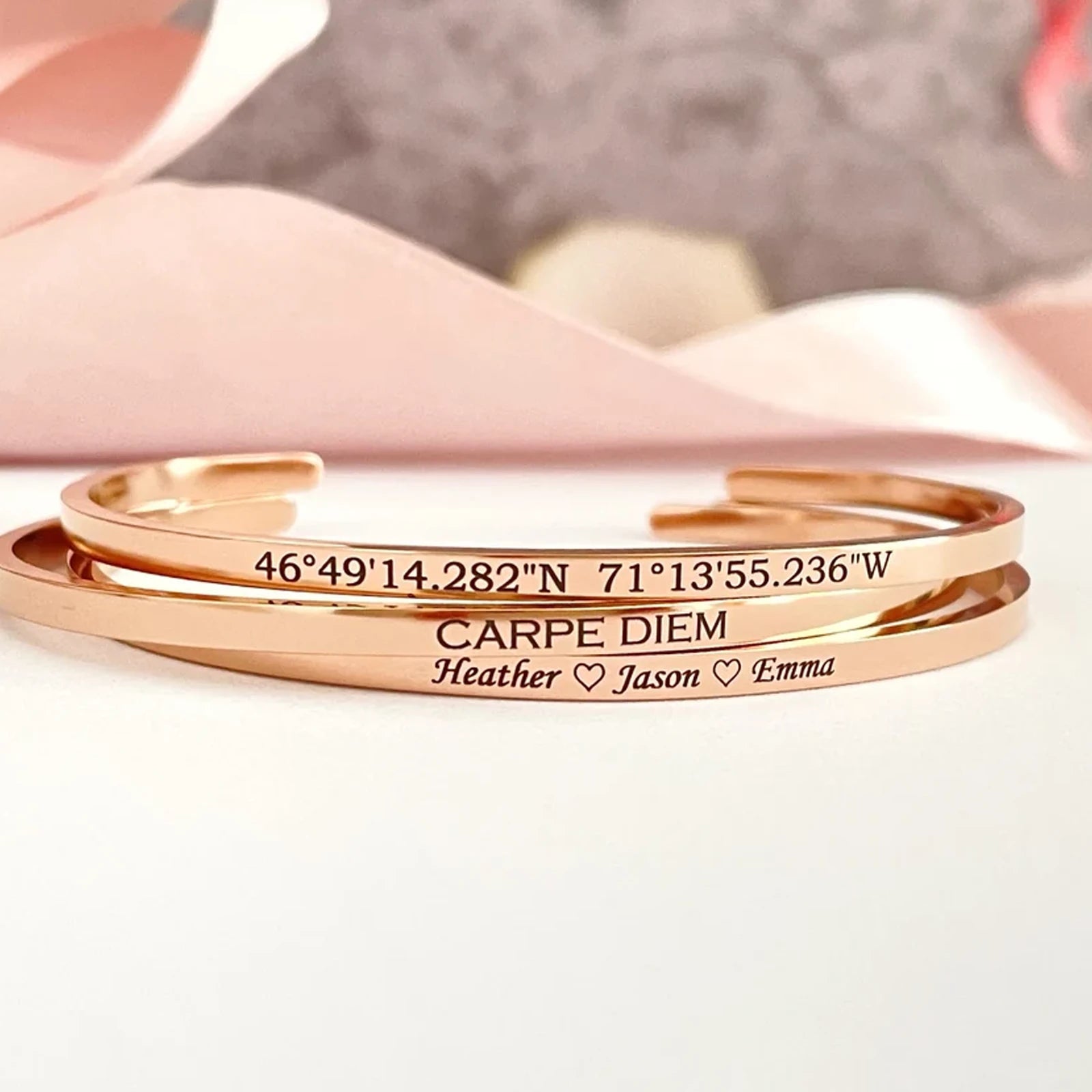 Rose Gold Cuff Bracelet (3pcs)