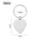 Stainless Steel Guitar Pick Keychain (10pcs)