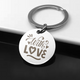 Stainless Steel Round Keychain (10pcs)