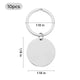 Stainless Steel Round Keychain (10pcs)