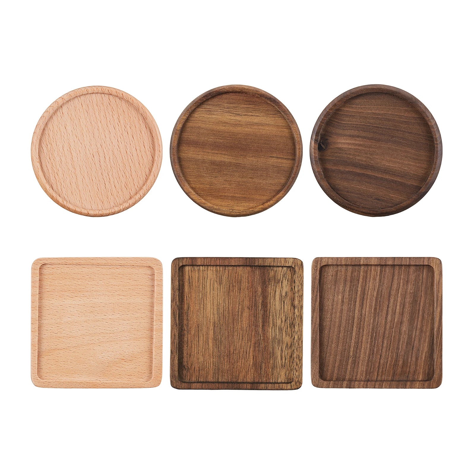 Wooden Coasters (6pcs)